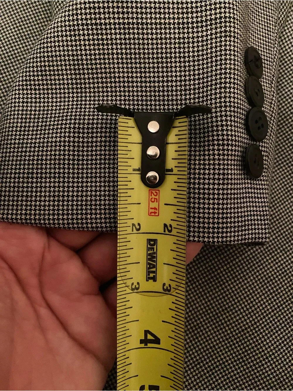 Vintage 90s Double-Breasted Gray Men's Suit Jacket & Trousers houndstooth 42R